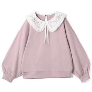 GRL x Sanrio My Melody embroidered collar sweatshirt